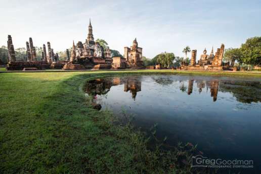 The massive Wat Mahathat is the most iconic ruin in Sukhothai