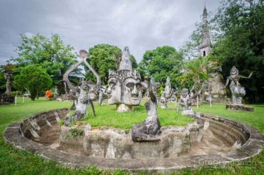 Surreal statues cover Buddha Park