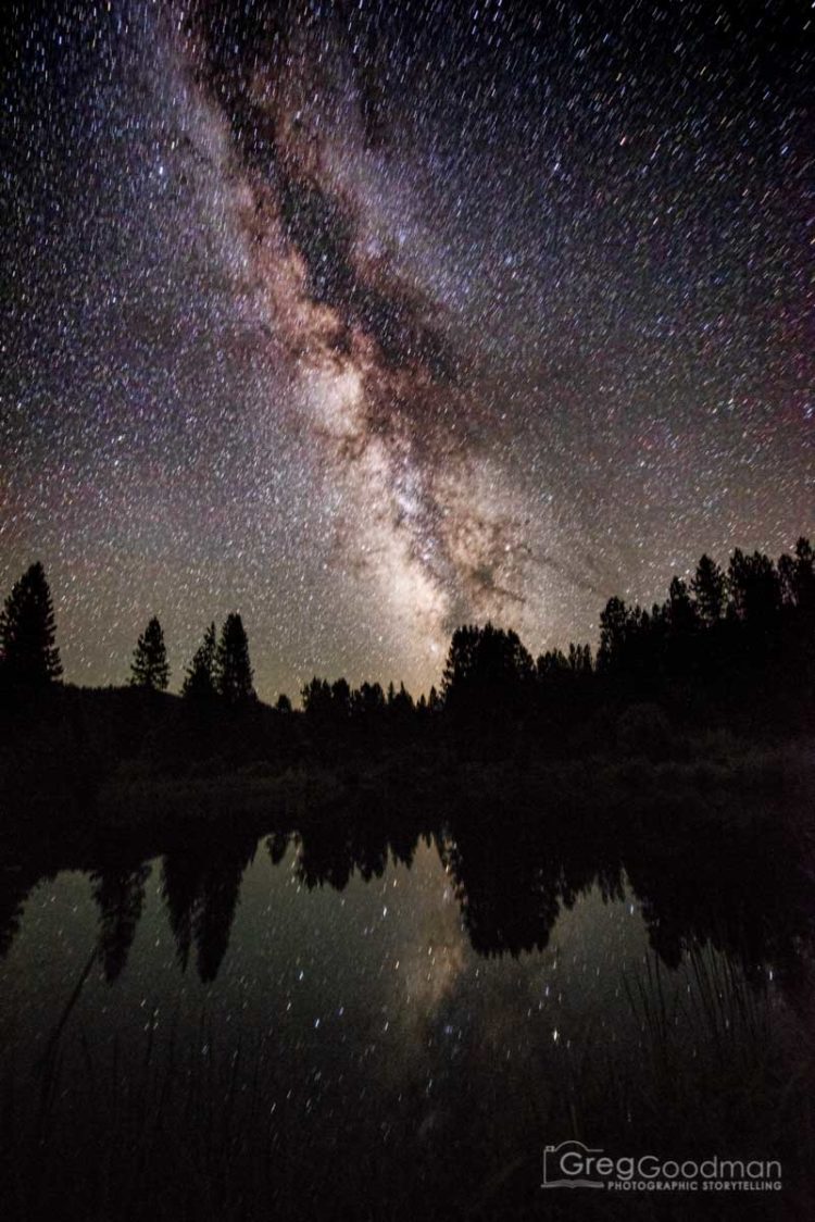 The Milky Way rises above Mt. Shasta, CA