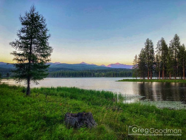 Sunset over Seeley Lake and the mountains beyond. » Greg Goodman