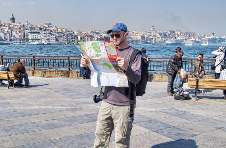 Me and my map in Istanbul