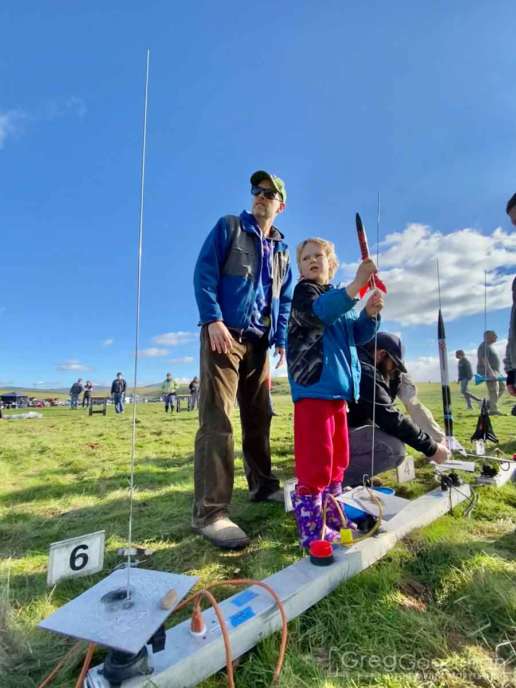 Model rocket launch at the LUNAR event in California