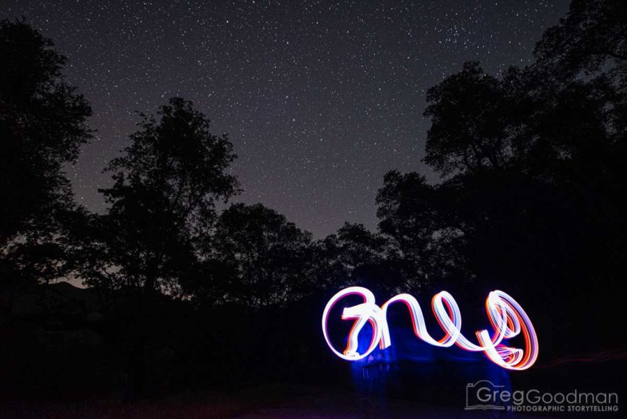 Light painting night photography