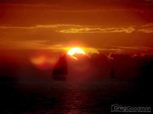 Sunset on the Atlantic Ocean in Key West, Florida