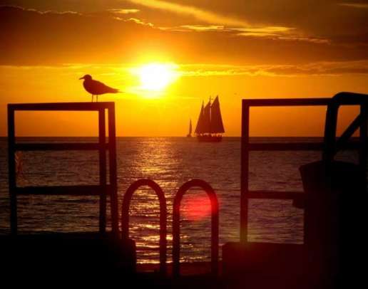 Sunset on the Atlantic Ocean in Key West, Florida