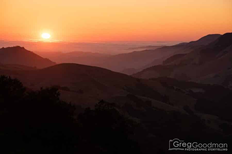 A sunset in California